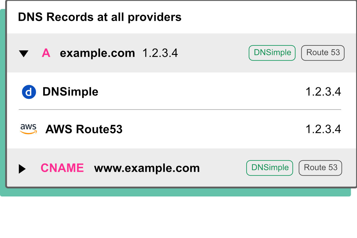 Integrated DNS providers